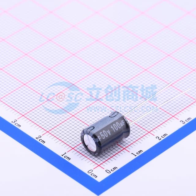 100uF ±20% 50V 【插件】实物图