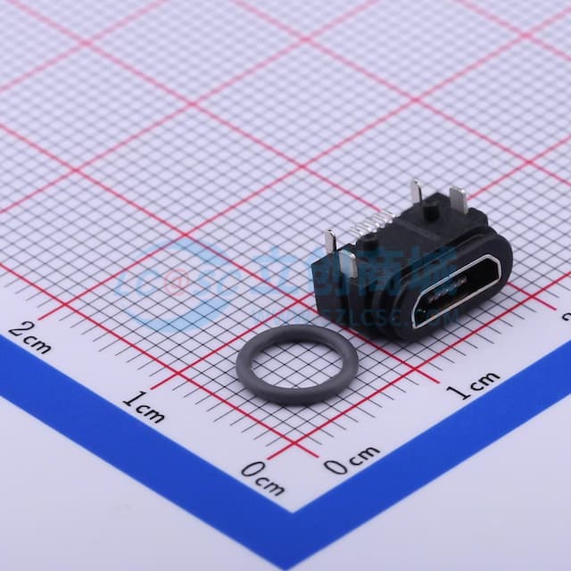 两件套 Micro-B 母 卧贴实物图