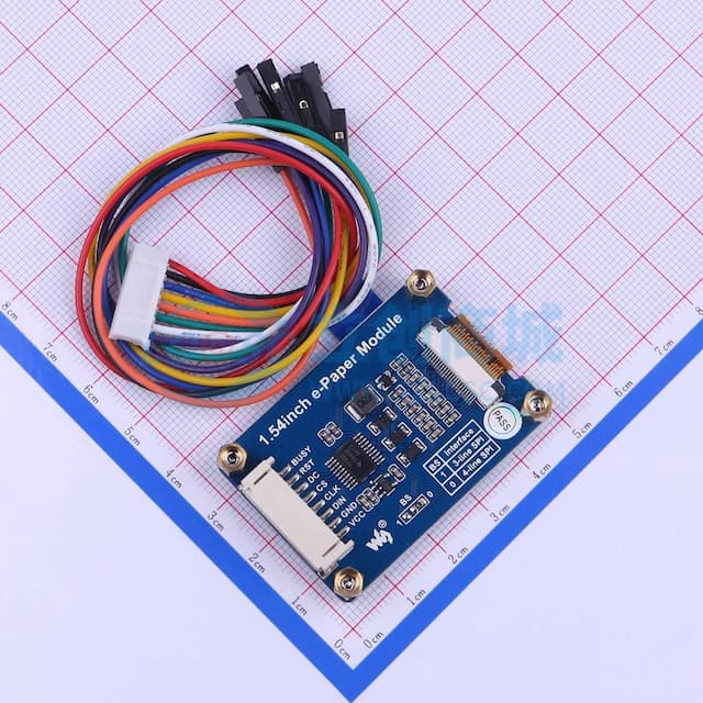 树莓派 1.54寸墨水屏模块 电子纸 黑白双色 SPI接口 支持Arduino实物图