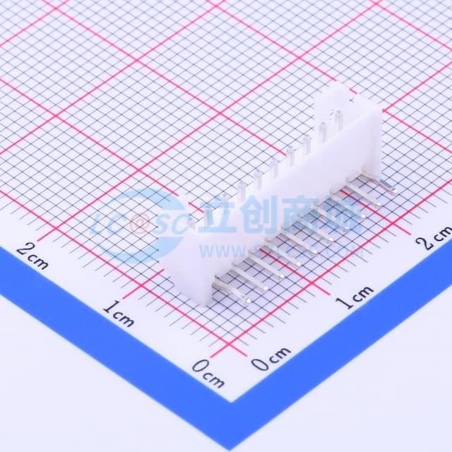 白色 系列:PH 间距:2mm 1x10P【插件】实物图