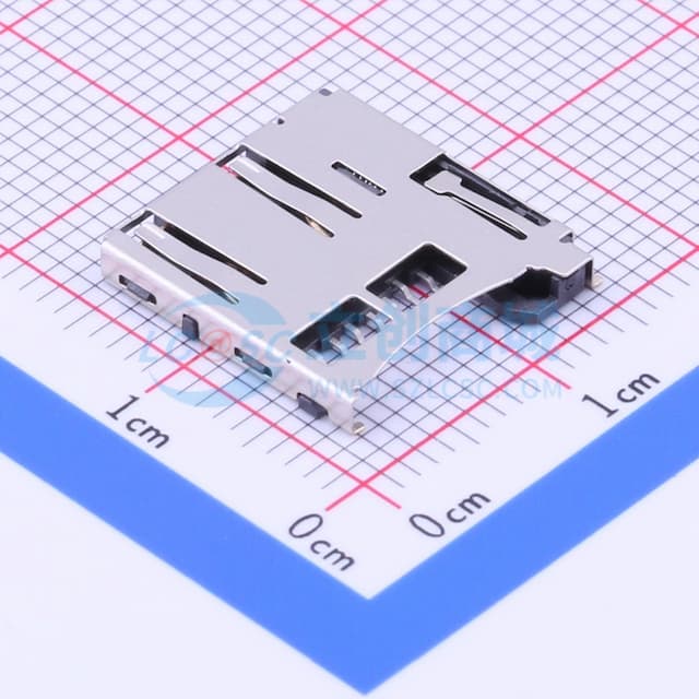 自弹式 MicroSD卡(TF卡) 卡座实物图