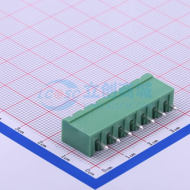 1x7P 5.08mm 排数:1 每排P数:7 【插拔】实物图