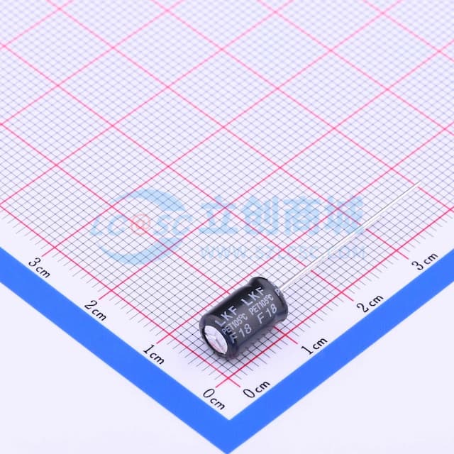 100uF ±20% 25V 【引线】实物图