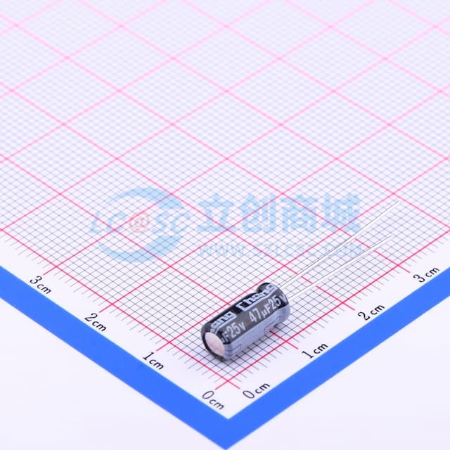 47uF ±20% 25V 【引线】实物图