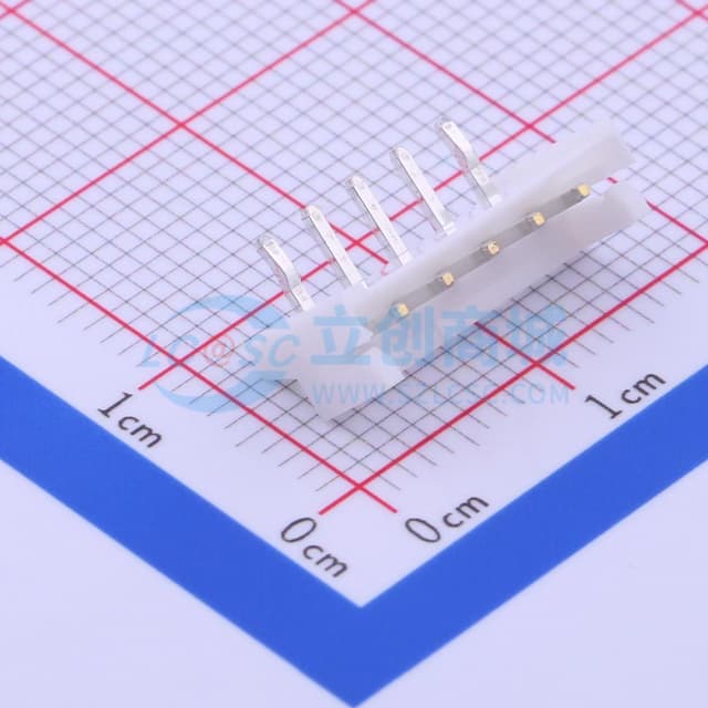 1x5P 间距:2.5mm 弯插 系列:EH 【插件】实物图
