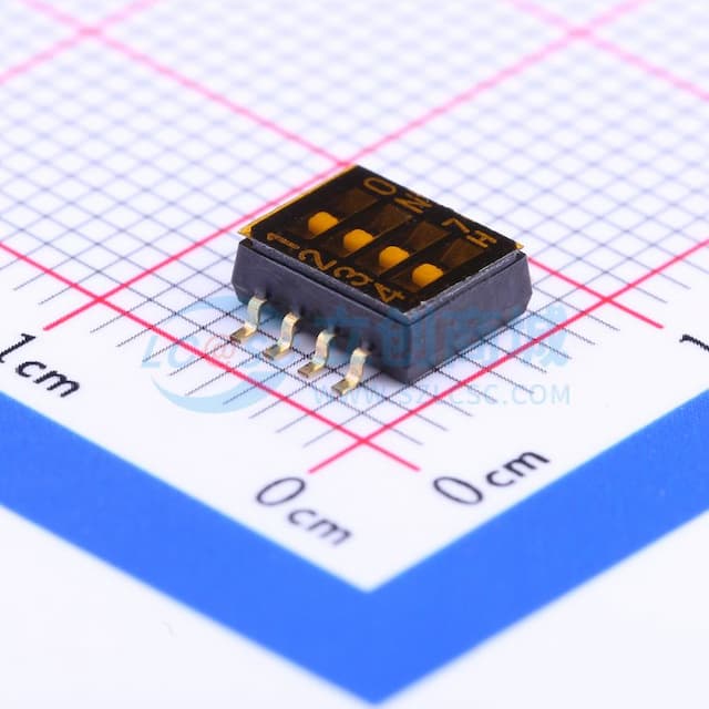 4位 1.27mm 拨码开关实物图