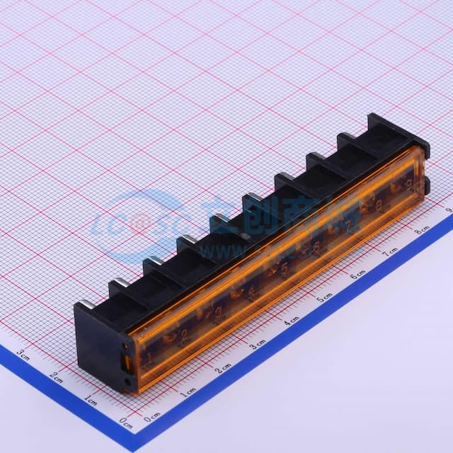 9.5mm 1x9P 每排P数:9 排数:1 直针 边脚【栅栏】实物图