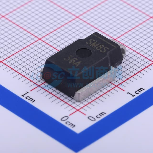 单向TVS 36V截止 峰值脉冲电流：114A实物图