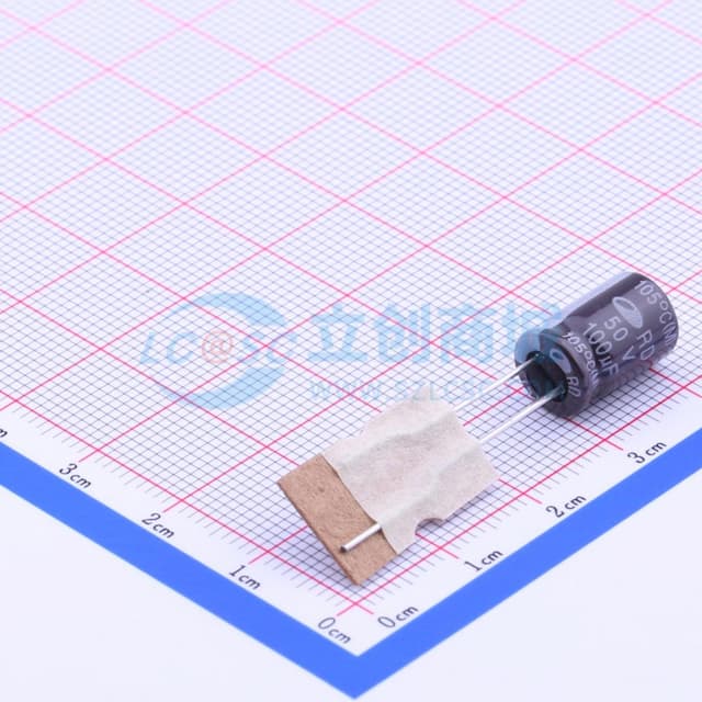100uF ±20% 50V 【插件】实物图
