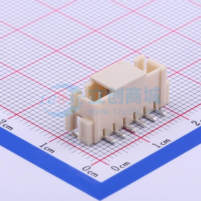 1x6P 间距:2.5mm 立贴 系列:XH实物图