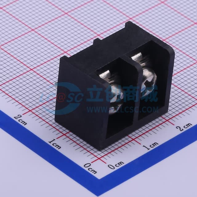 9.5mm 1x2P 直针 边脚 排数:1 每排P数:2 【栅栏】实物图