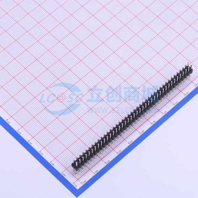 2x40P 间距:2.54mm 方针 直插 【插件】实物图