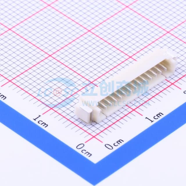 1x14P 间距:1.25mm 卧贴实物图