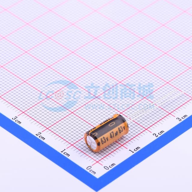 47uF ±20% 63V 【引线】实物图