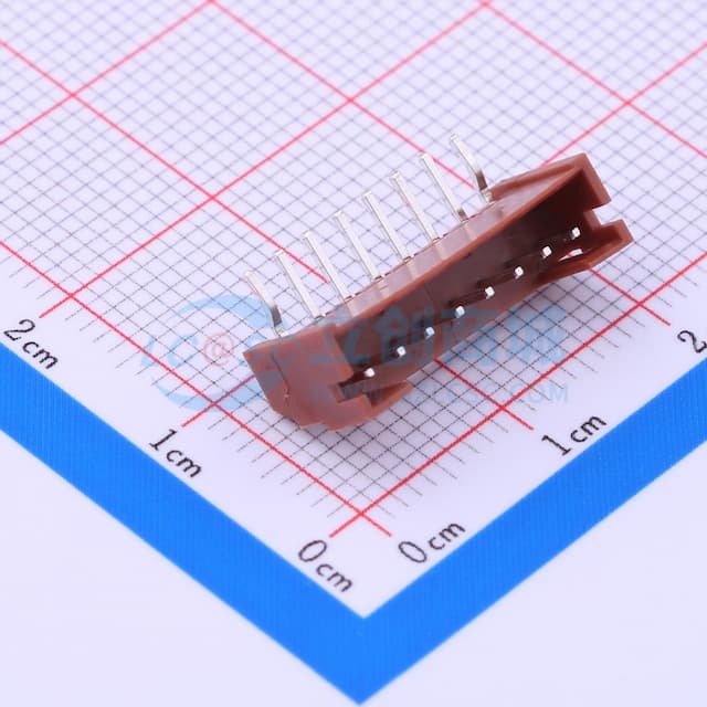 1x8P 间距:2mm 弯插 【插件】实物图