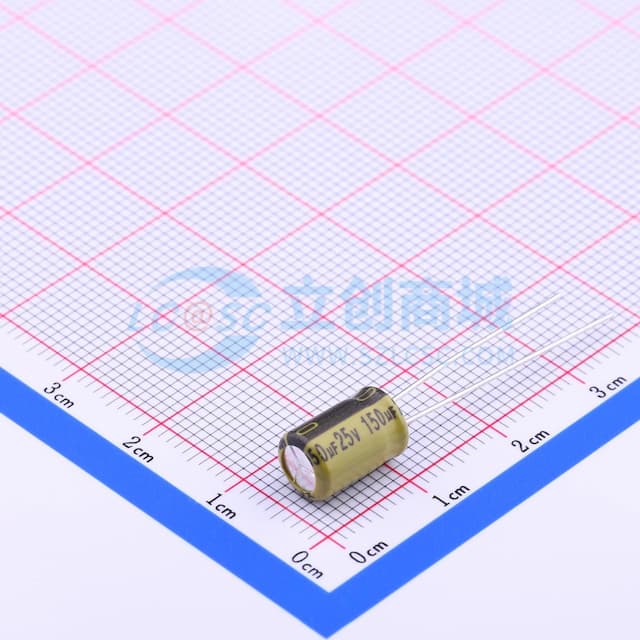 150uF ±20% 25V 【引线】实物图