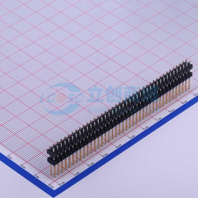 2x40P 间距:2.54mm 方针 直插 【插件】实物图