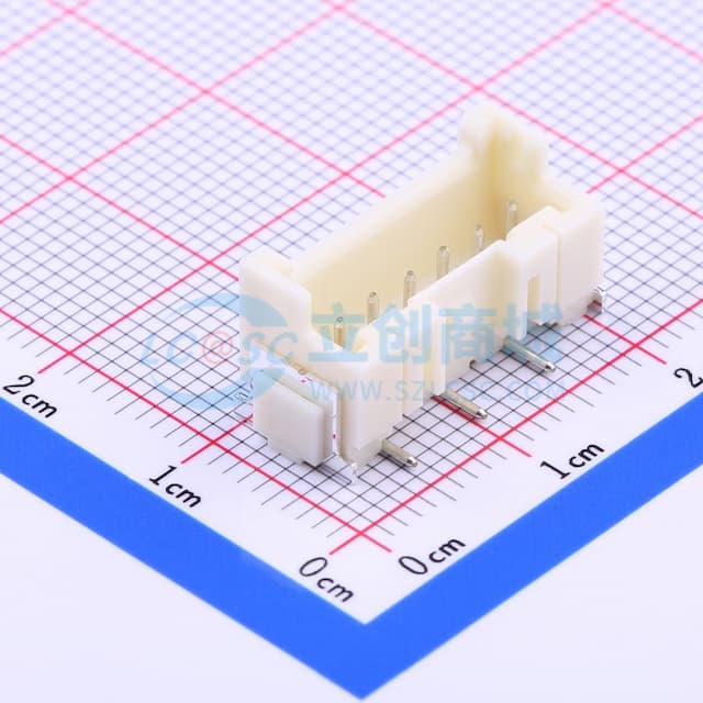 1x6P 间距:2.5mm 立贴 系列:XA实物图