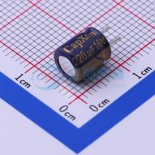 220uF ±20% 16V 【引线】实物图
