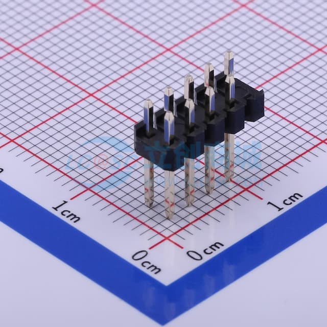 2x5P 间距:2.54mm 方针 直插 【排针】实物图