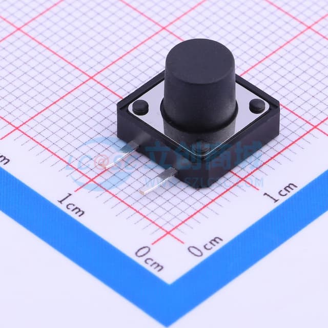 11.7x11.5x9mm 边二脚 直插 轻触开关 【轻触】实物图