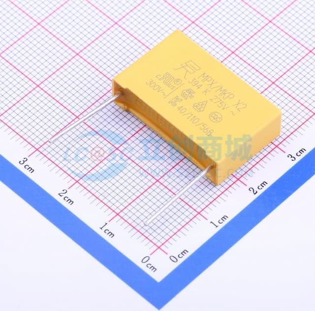 390nF ±10% 275V 等级:X2 【插件】实物图