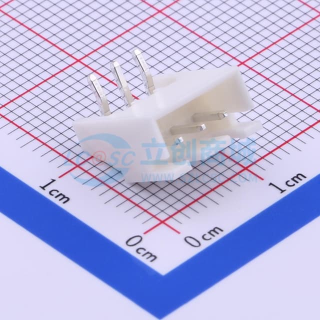 1x3P 间距:2.5mm 弯插 系列:XH 【插件】实物图