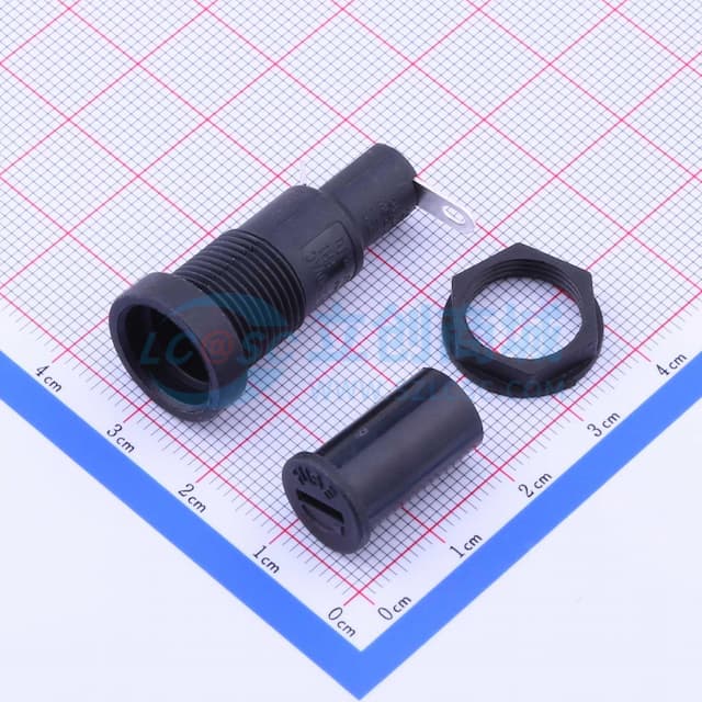 3件套 保险座5*20弯脚塑胶螺母实物图