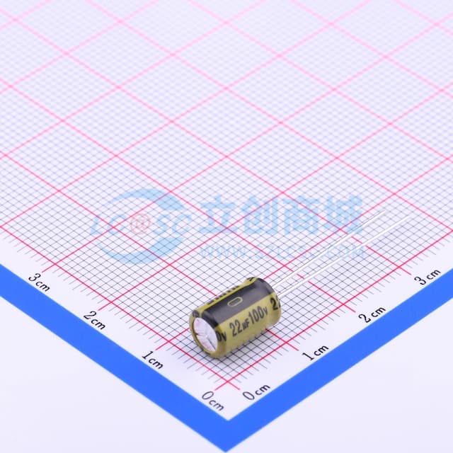 22uF ±20% 100V 【引线】实物图