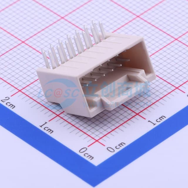 2x7P 间距:2mm 弯插 【插件】实物图