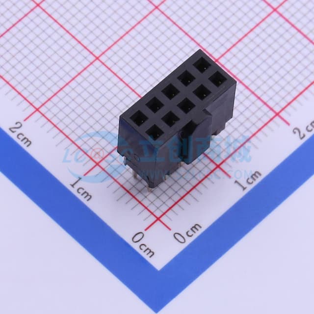 间距:2.54mm 2x5P 直插 【排针】实物图