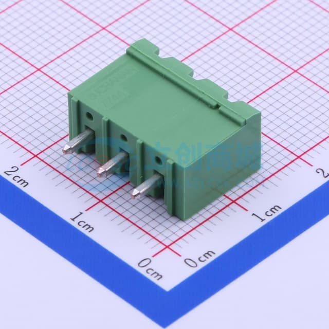 1x3P 5.08mm 排数:1 每排P数:3 【插拔】实物图