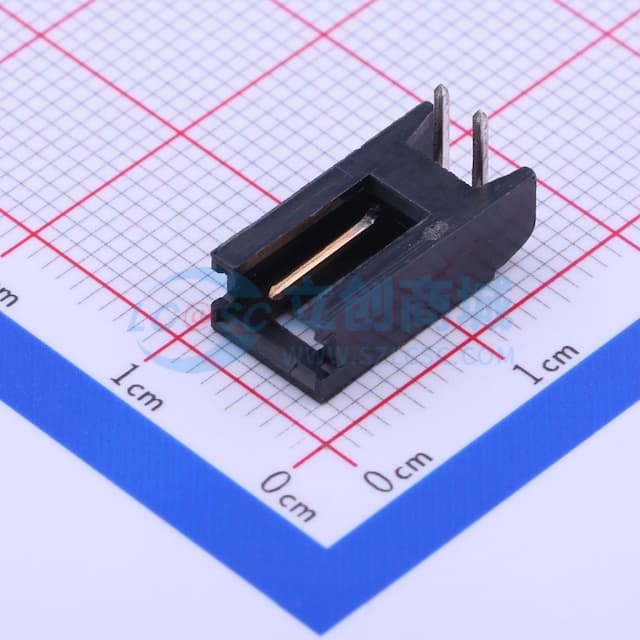 1x2P 间距:2.54mm 弯插 【插件】实物图
