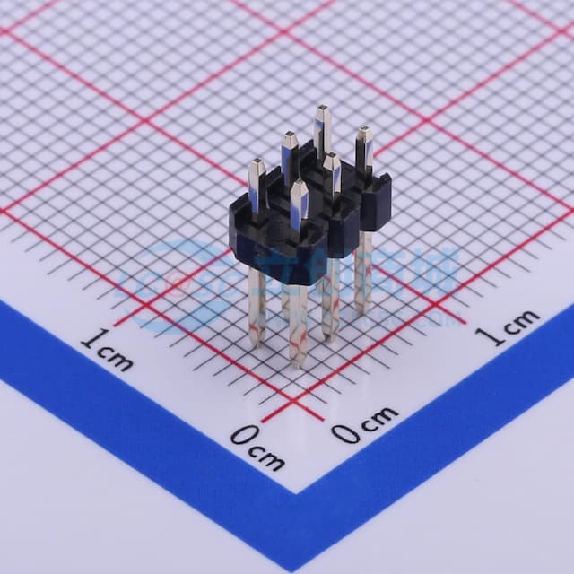 2x3P 间距:2.54mm 方针 直插 【排针】实物图