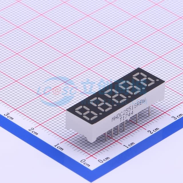 0.25直插数码管共阴五八红色光 【LE】实物图