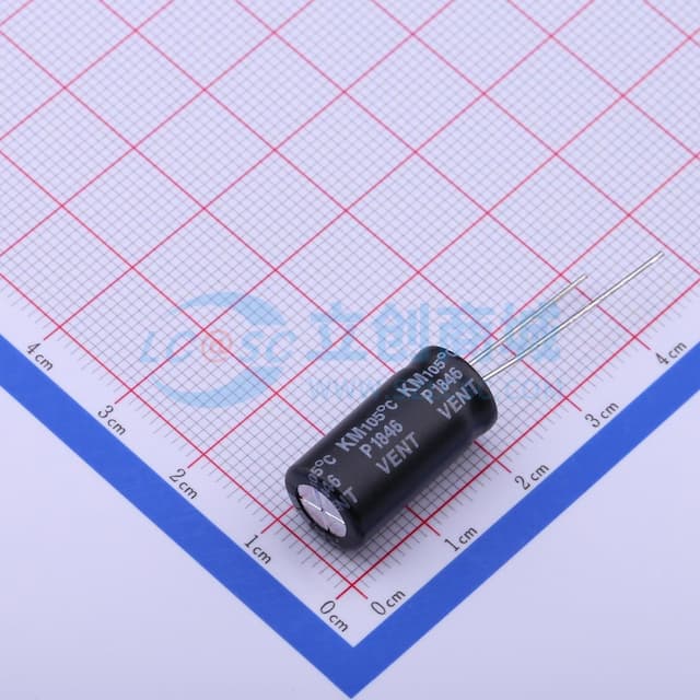 1000uF ±20% 25V 【引线】实物图