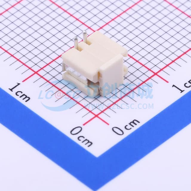 1x2P 间距:1.5mm 立贴 系列:ZH实物图