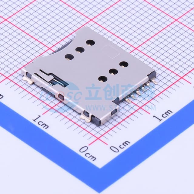 自弹式 MicroSIM卡 卡座实物图