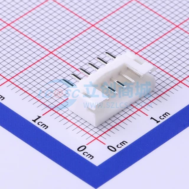 系列:PH 间距:2mm 1x6P 【插件】实物图
