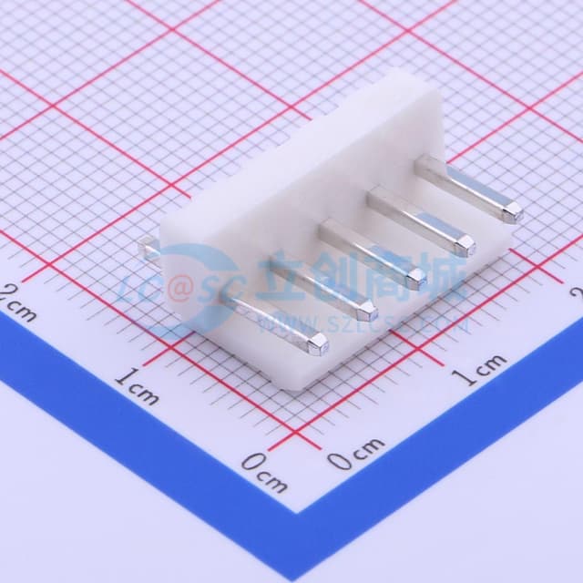 白色 1x5P 间距:3.96mm 直插【插件】实物图