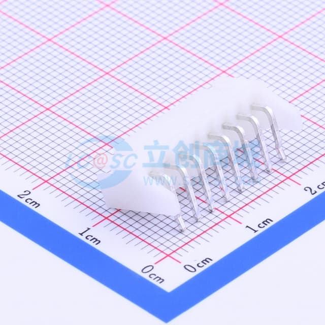 1x8P 间距:2.5mm 弯插 系列:XH 【插件】实物图