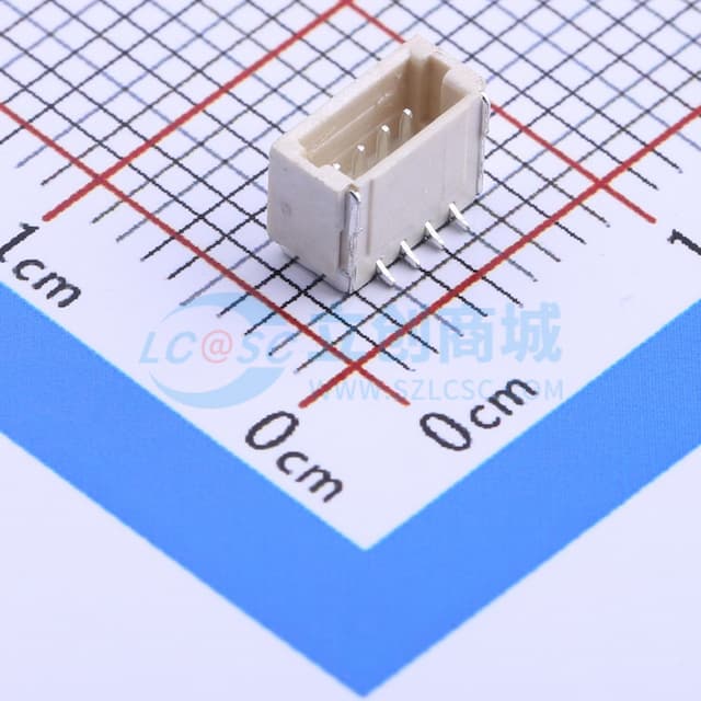 1x4P 间距:1mm 立贴 系列:SH实物图