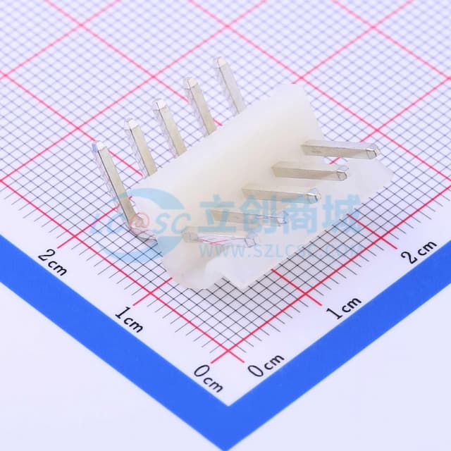 1x5P 间距:3.96mm 弯插 系列:CH 【插件】实物图