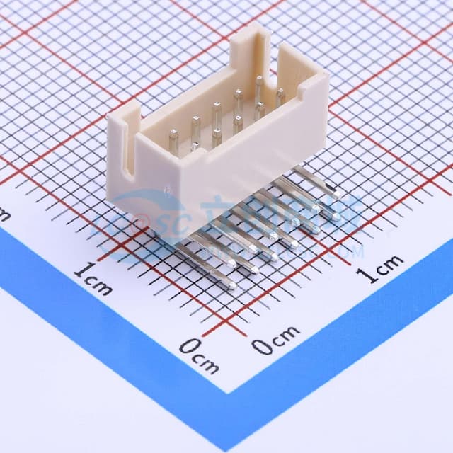 2x6P 间距:2mm 弯插 系列:PHB 【插件】实物图
