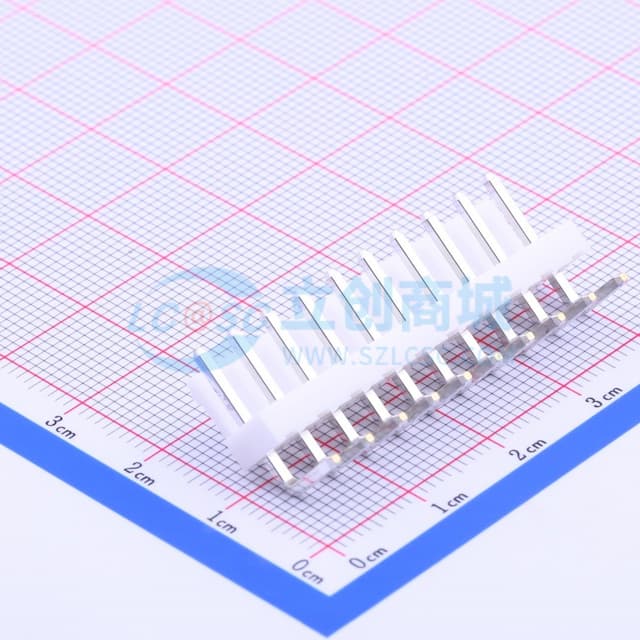 1x10P 间距:3.96mm 弯插 系列:VH 【插件】实物图