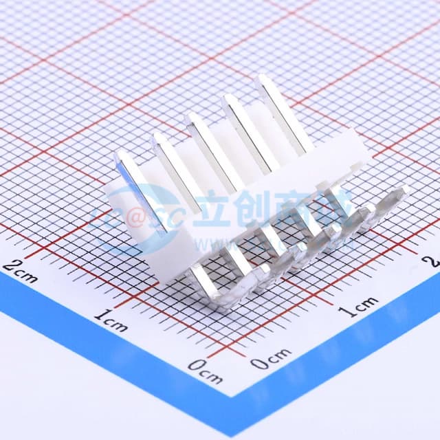 1x5P 间距:3.96mm 弯插 系列:VH 【插件】实物图