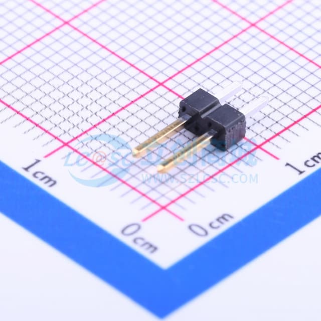 1x2P 间距:2.54mm 方针 直插 【排针】实物图