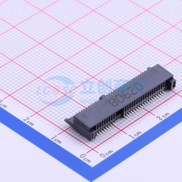 MINI PCIE 52pin连接器height 4.0mm实物图