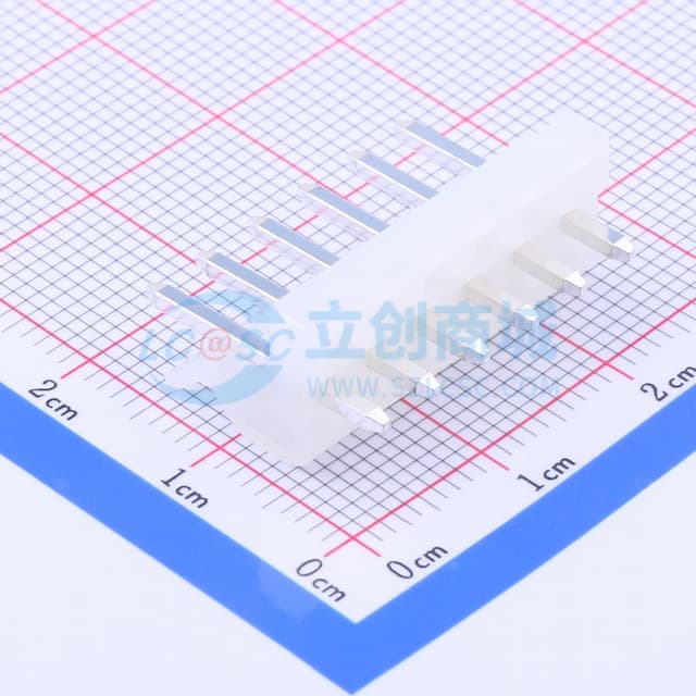1x6P 间距:3.96mm 直插 系列:CH 【插件】实物图