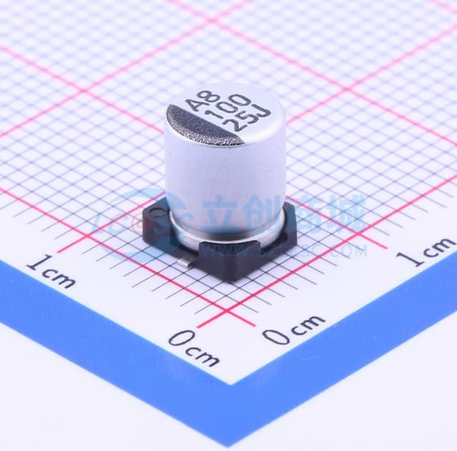 100uF ±20% 25V实物图